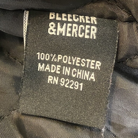 Bleecker & Mercer Jacket Men’s Medium Black Embroidered Varsity Streetwear - Picture 10 of 14